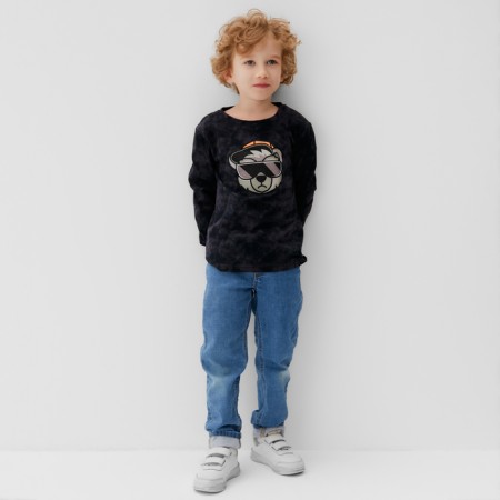 T -shirt with DL. hands. Children's KAFTAN "Trendy" R.32 (110-116), Gray Tai-Dai-1