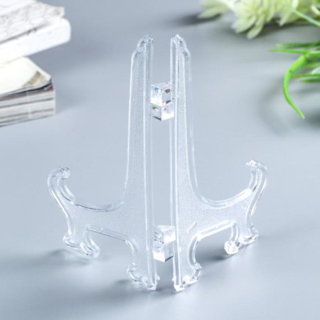 Plastic plastic stand 12.5 cm is transparent, for plates 13-16 cm-1