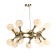 Chandelier "Molecule" 16xg9 brass 82x82x36-186 cm