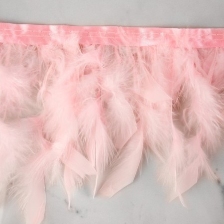 Tesma with feathers turkey, 13-17 cm, 5 ± 0.5 m, pink color-2
