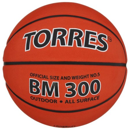 Basketball ball Torres BM300, B00015, rubber, glued, 8 panels, p. 5-4