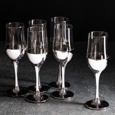 A set of glasses for champagne “Polo”, 200 ml, 6 pcs, silver color