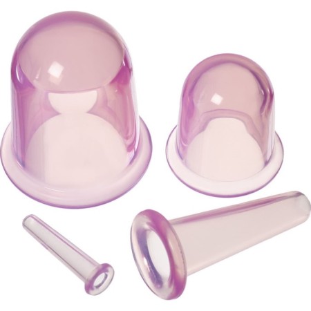 Silicone banks for vacuum massage of the face and body, 4 pcs-4