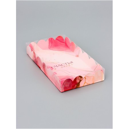 Cookie box, confectionery packaging, "happiness and love", 10.5 x 20 x 3cm-1