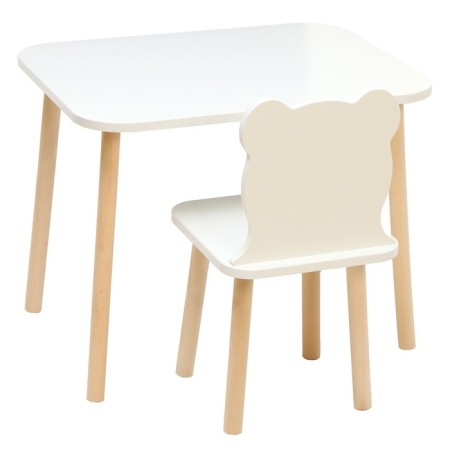 Table and chair Children's kit "Scandik Abville. Bear "-2