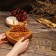 Deep Menzhitsa 2 sections + Serving board on the legs ADELICA, 15 × 15 × 4 cm, 18 × 18 × 4 cm, birch, as a gift for impregnation 100 ml