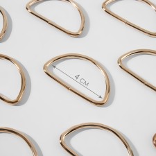 Half -ring for bags, d = 40 mm, thickness - 3 mm, 10 pcs, gold color