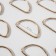 Half -ring for bags, d = 40 mm, thickness - 3 mm, 10 pcs, gold color