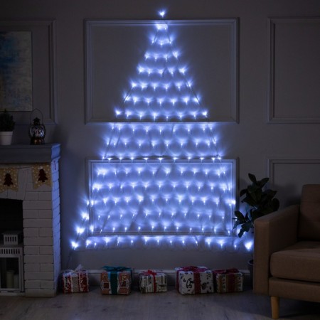 Girlyanda "Network" 2 × 2 m, IP20, dark thread, 152 LED, white glow, 8 modes, 220 V