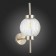 Wall lamp E14, 1x40W, 16.5x38.8 cm, Nickel color, transparent