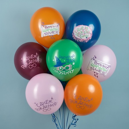Shar Latex 12 “Magic Birthday”, Assorted, Pastel, 2 tbsp., Set 25 pcs., Mix-1