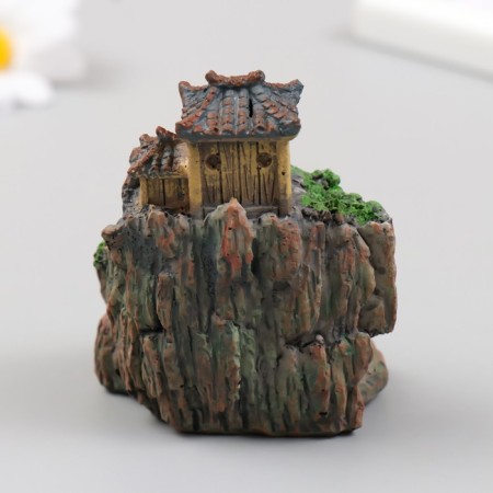 Figure for Florarium Polystone "House on the Cliff" 6.5x5x7.5 cm-2