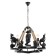 Chandelier 85204/5 E27 40W Black-Bronza 65x65x51-91 cm Bayerlux