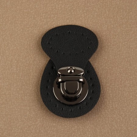 Bag Cauline, sewing, 6 × 4 cm, black/black nickel color-1