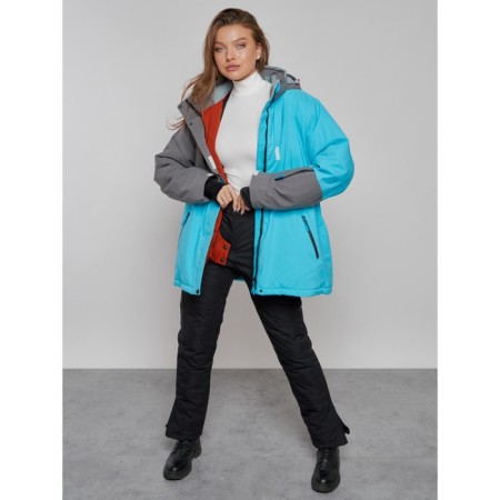 Ski jacket women's winter, size 56, blue color-18