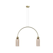 Suspension lamp Maytoni Mod302PL-02CG, E14, 2x40 W, 700x100x3625 mm, gold