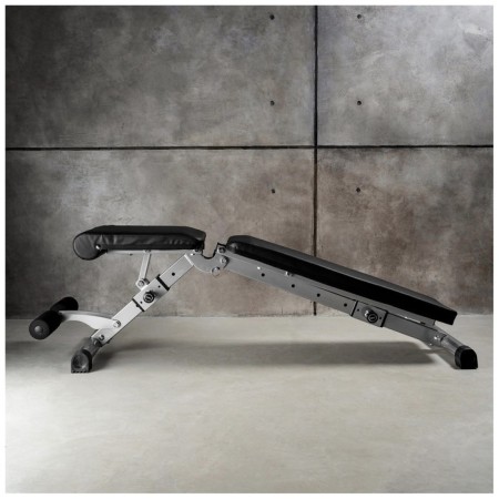 The bench is powerful, folding, with adjustable inclination-10