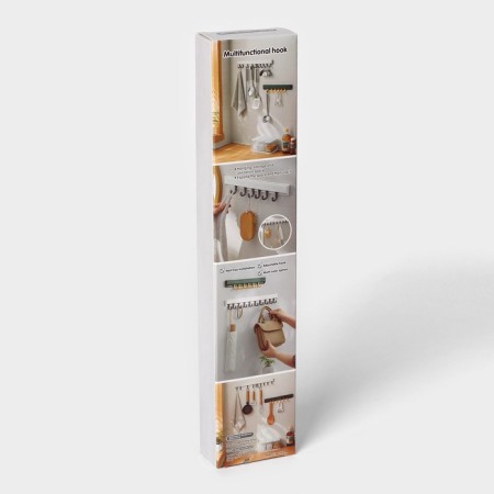Holder for bathrooms and kitchen accessories, 29.5 × 3 × 5.5 cm, the color is gray-white-5