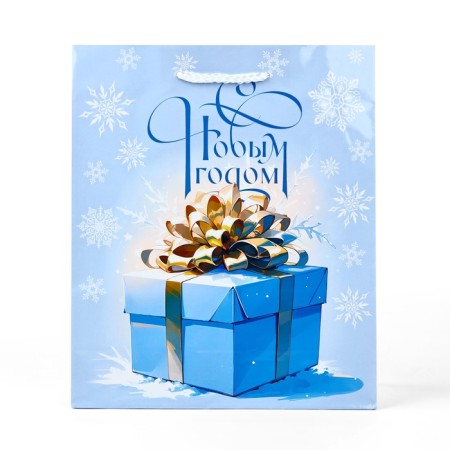 New Year's Gift Laminated Package "Happy New Year", gift, ML 21 x 25 x 8 cm-1