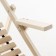 Flexible deck chair with armrests, linden 64x125x11 cm