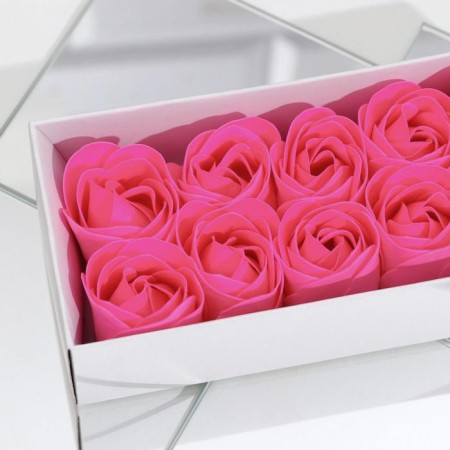 Soap roses, fuchsia, set of 10 pcs.-3