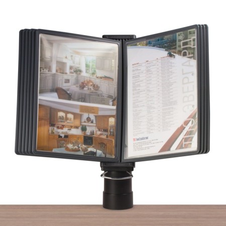 Demosystem desktop on 10 gray panels A4, Brauberg, with a clamp