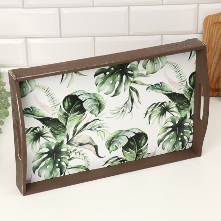 Wooden tray for breakfast "Jungle" 43x27.5x7 cm-1
