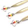 Vertical "Yaman" arrow with a tee, size 40 mm, 2.7 g, brass color