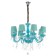 Chandelier "Maria" 8he14 25W azure 72x72x60-90 cm Bayerlux