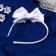 Hair rim "Susie" classic style, 1 cm, white