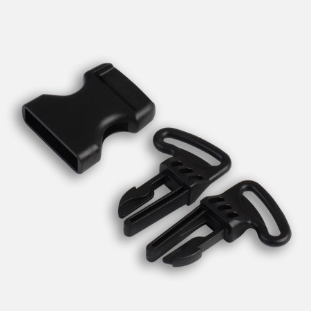 Fastex 25 mm, triple, load up to 35 kg color black-1