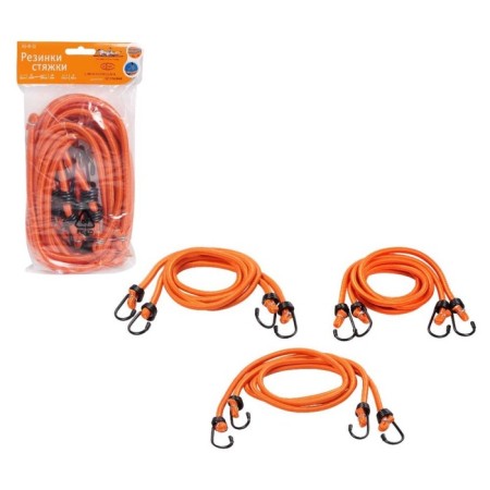 Glass for luggage mounting, (2-80cm, 2-100cm, 2-120cm), D8 mm, metal hooks, set 6 pcs