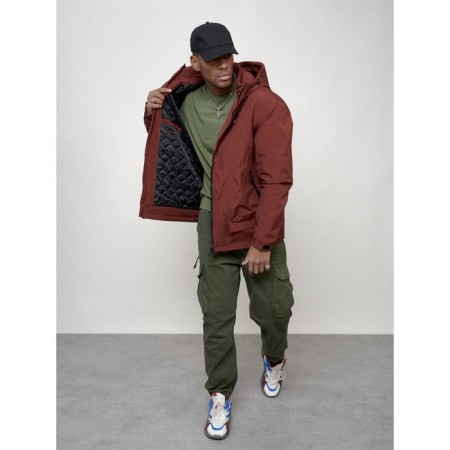 Male spring jacket, size 58, burgundy color-11