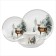 New Year's plate "Winter Forest", 27 × 2.2 cm, white color