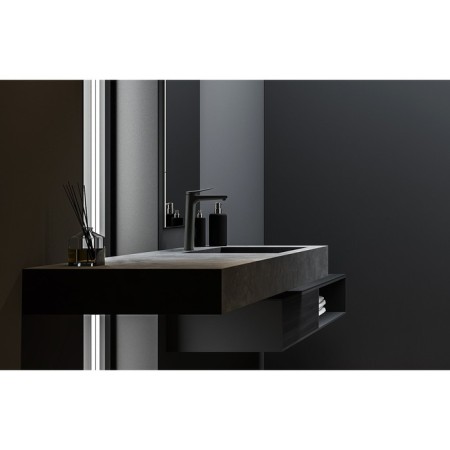 Lemark Bronx LM3709BL sink mixer, one -rod, tall, black-5