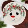 New Year. Ceramic plate "Snowfriend Snowman", 20 cm