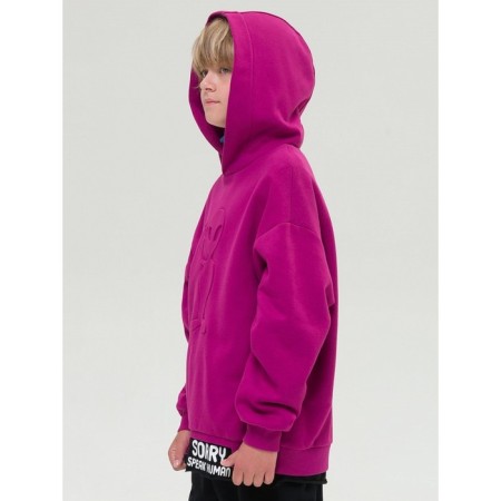 Sweatshirt for boys, height 140 cm, raspberry color-3