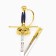 Souvenir sword Don Quixote Lamanka, painting on the blade, 91.5 cm