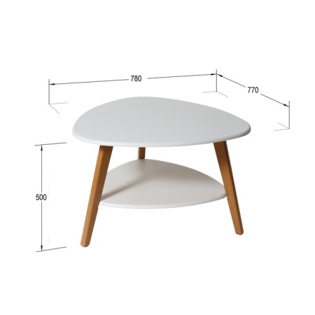 Brooklyn coffee table, 770 × 780 × 500 mm, white color-2