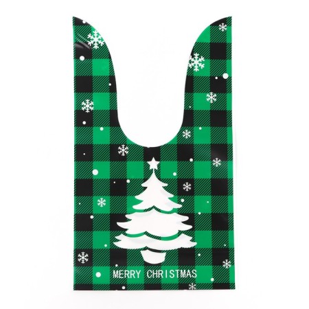 Polyethylene gift package with ears "green cage", 13 x 23 cm-4