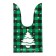 Polyethylene gift package with ears "green cage", 13 x 23 cm