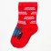 Socks for the boy "Blue Tractor", 12-14 cm, red color