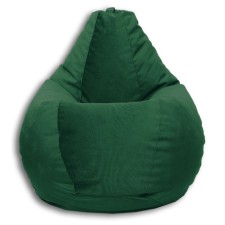The hand-bag “pear” is positive carat, size xxxl, diameter 110 cm, height 145 cm, velor, green color