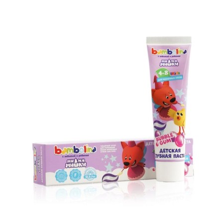 Children's toothpaste, Bambolina facial expressions, Babble gum, age 4-8, 50 ml