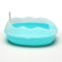 Cat toilet rounded with a side and a scoop 38 x 28 x 15 cm, blue