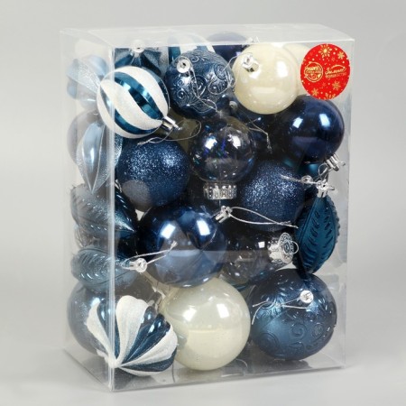 Set of jewelry plastic 36 pcs "Festive mood" Blue, mix-1