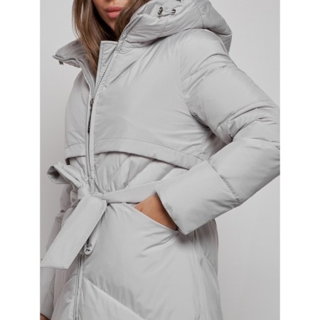 Coat insulated winter feminine, size 42, color light gray-9