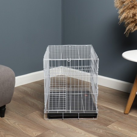 A cell for dogs and cats, a two -tier 61 x 42 x 50 cm, white-4