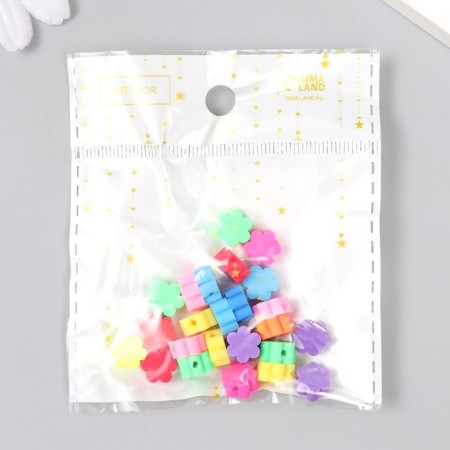 Beads for PVC creativity "Bright flowers" set 25 pcs 0.5x0.9x0.9 cm-3