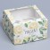 Capcake box, confectionery packaging with a window, 4 cells "White Roses", 16 x 16 x 10 cm